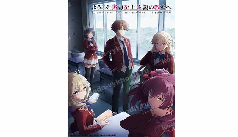 Постер аниме «Добро пожаловать в класс превосходства» и когда выйдет предположительно 4 сезон в 2026 году