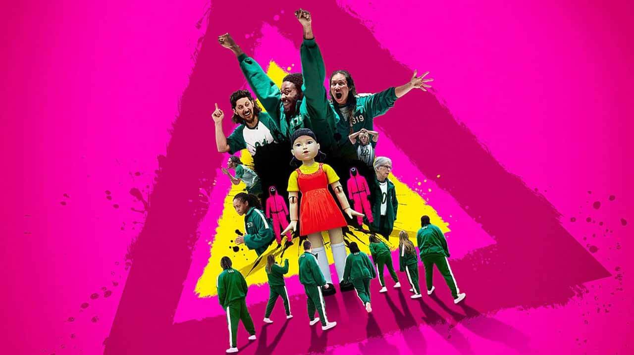 Заставка для реалити-шоу «Игра в кальмара: Вызов» от Netflix с возможной датой выхода 3 сезона в 2026-2027 году